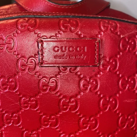 ❤️ Authentic Red Guccissima Leather Backpack - Picture 11 of 17